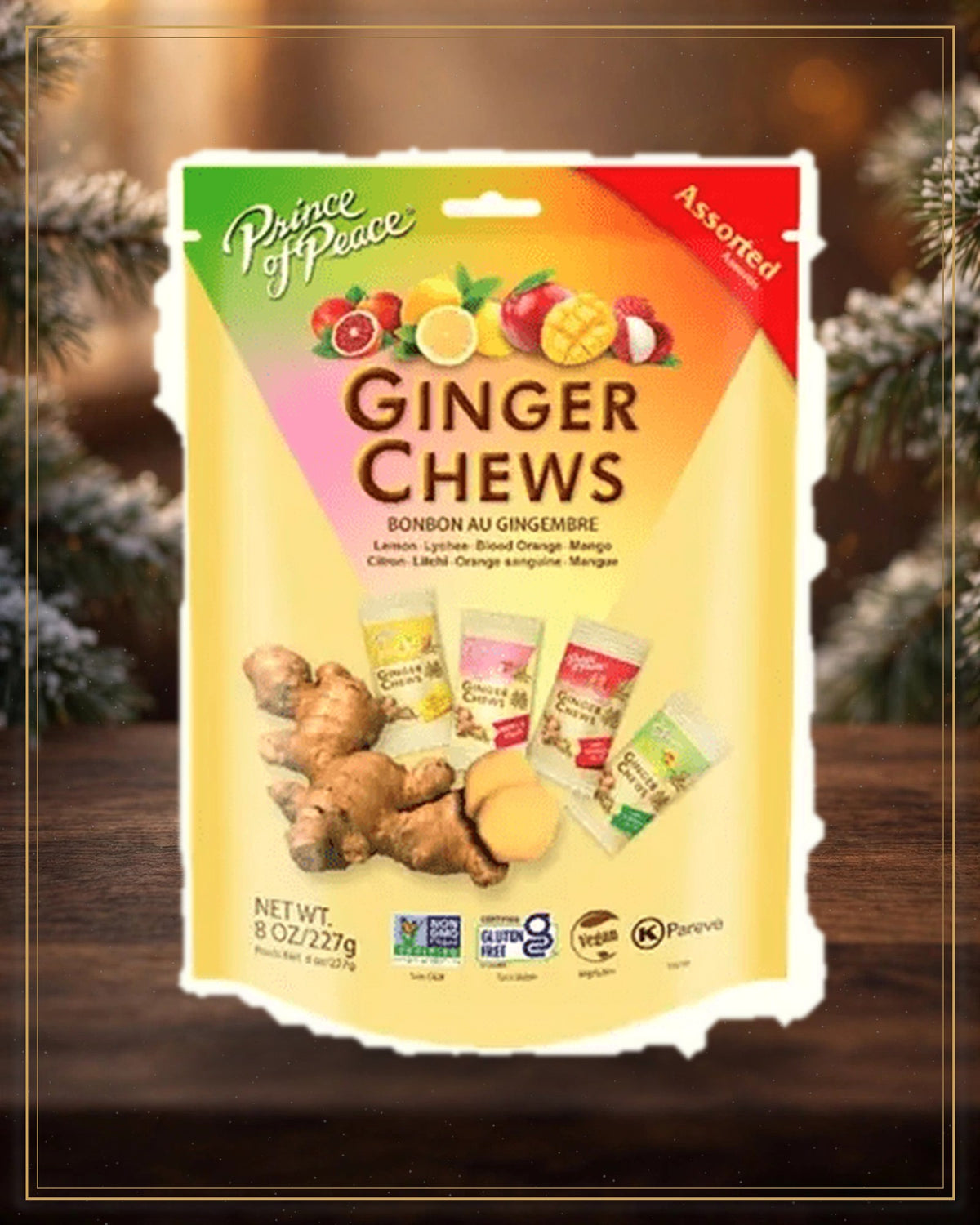 Winter-treated gallery frame — Ginger Chews — 8 oz Bag