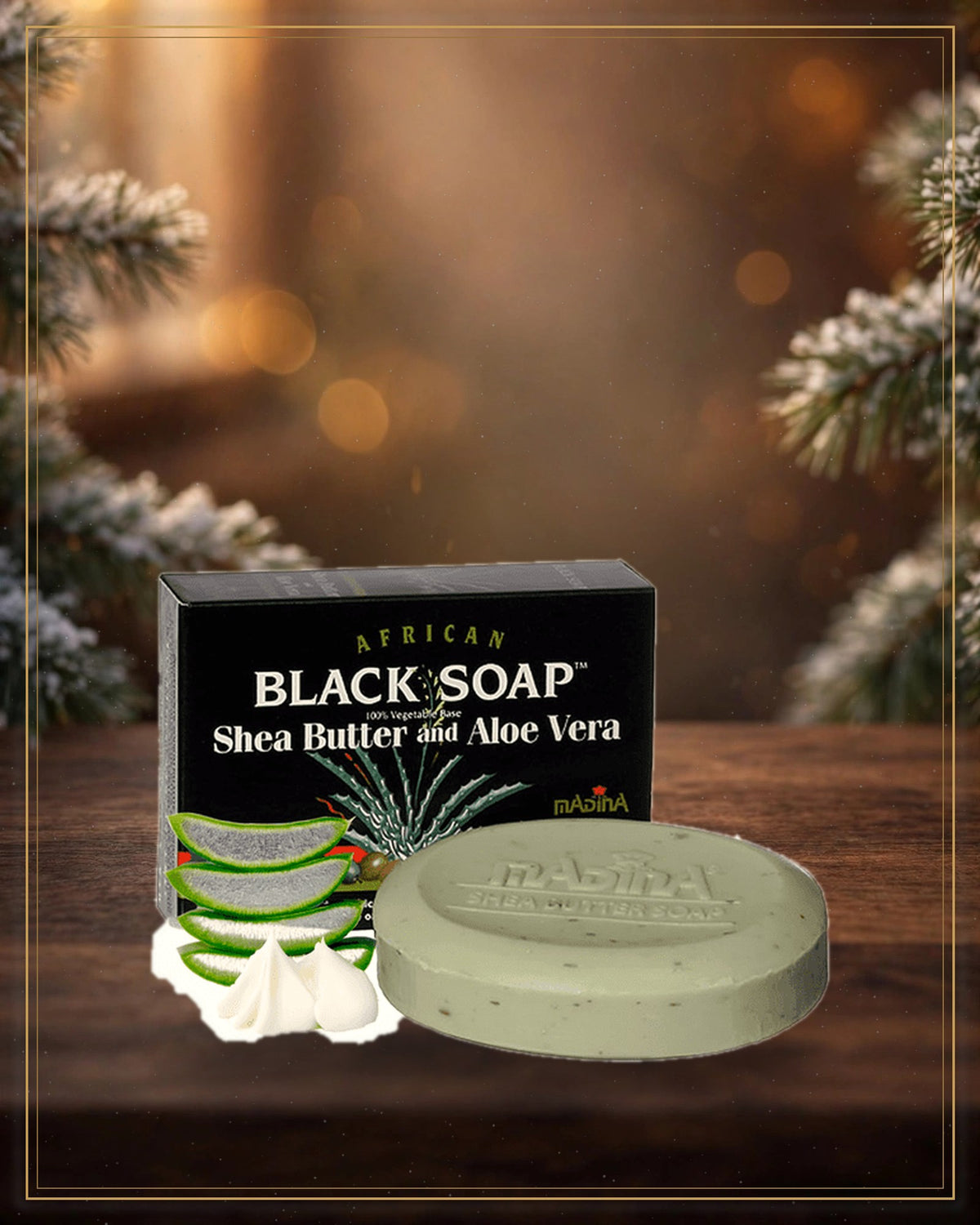 Winter-treated gallery frame — Madina Shea Butter & Aloe Vera Soap — 3½ oz Bar