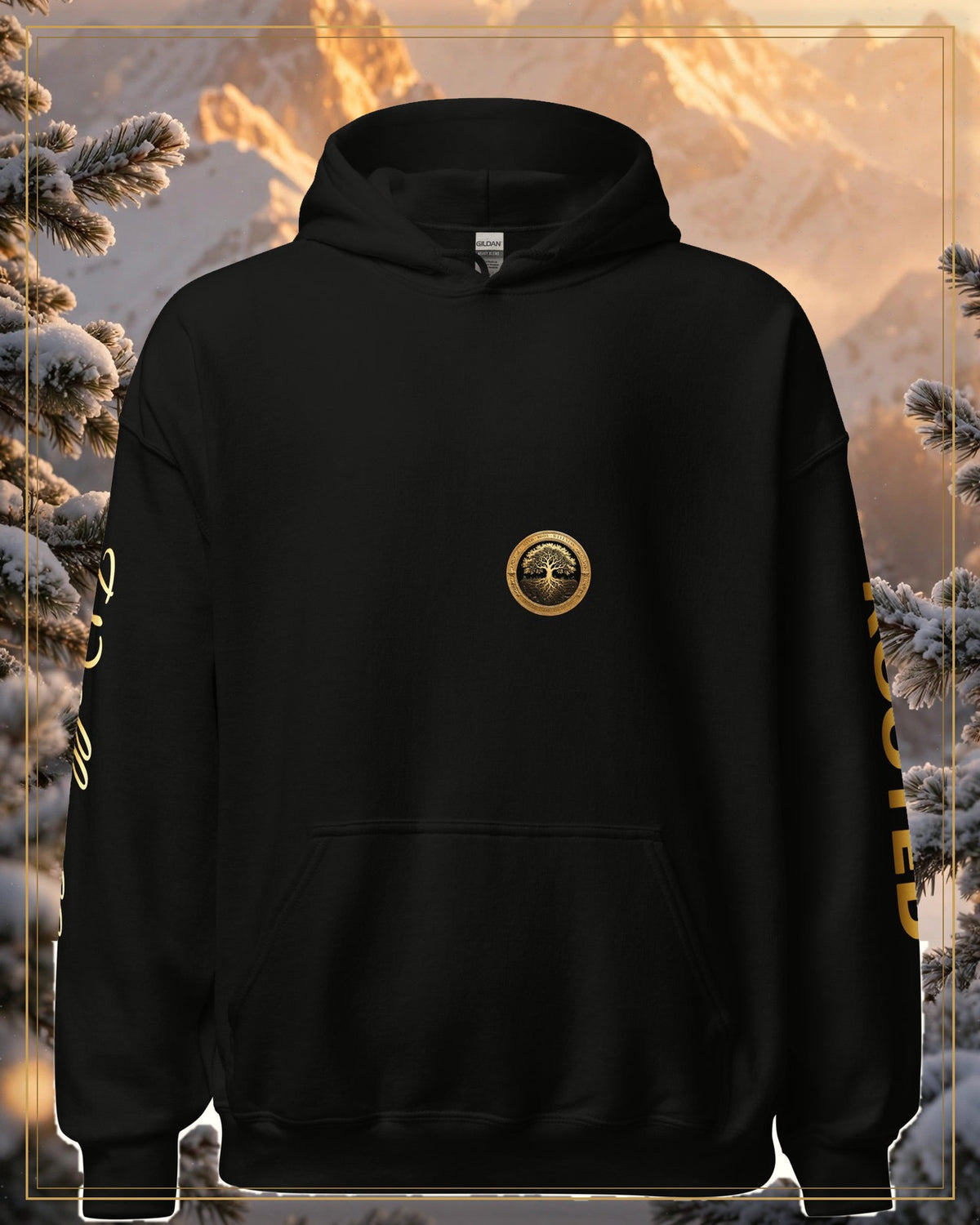 Winter-treated gallery frame — Rooted Goods — Heavyweight Hoodie