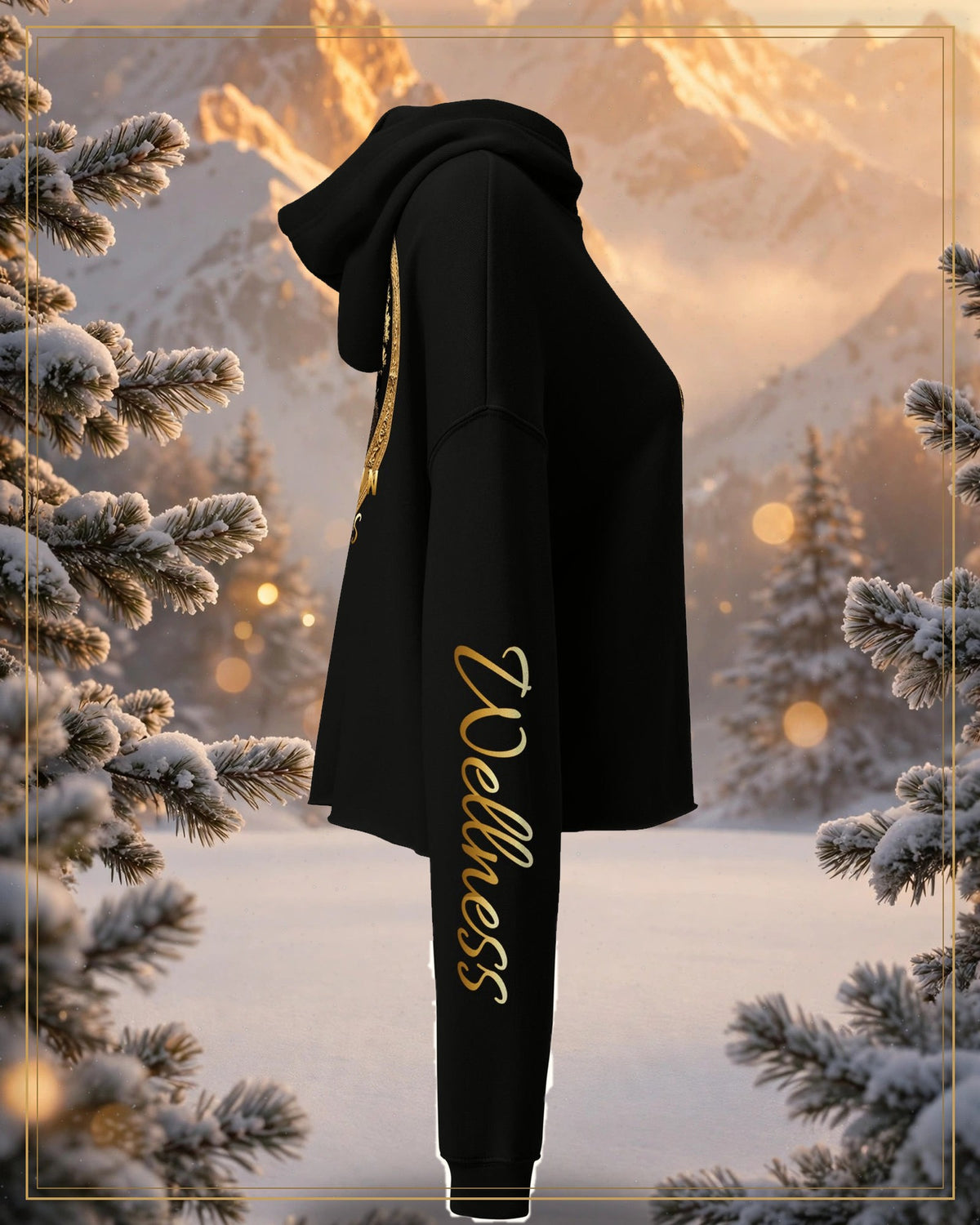 Winter-treated gallery frame — Rooted Goods — Women's Cropped Hoodie