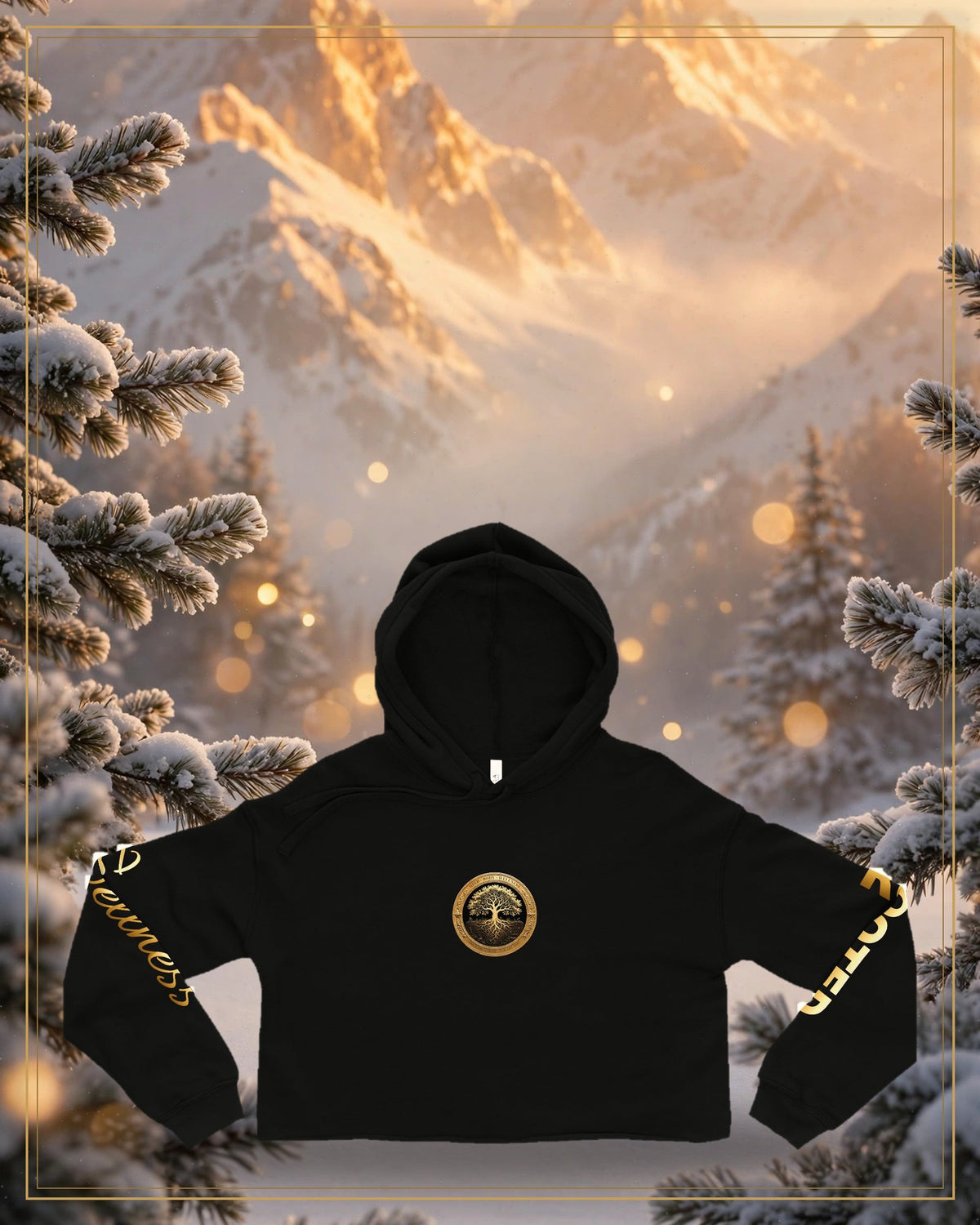 Winter-treated gallery frame — Rooted Goods — Women's Cropped Hoodie