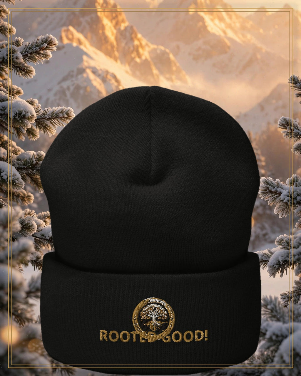 Winter-treated gallery frame — Rooted Goods Knit Beanie