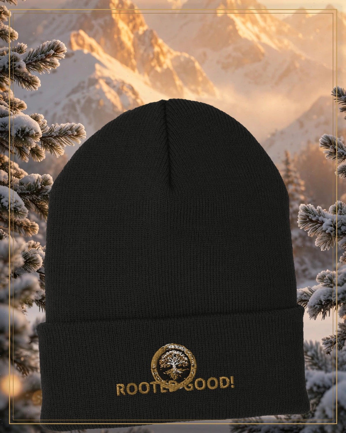 Winter-treated gallery frame — Rooted Goods Knit Beanie