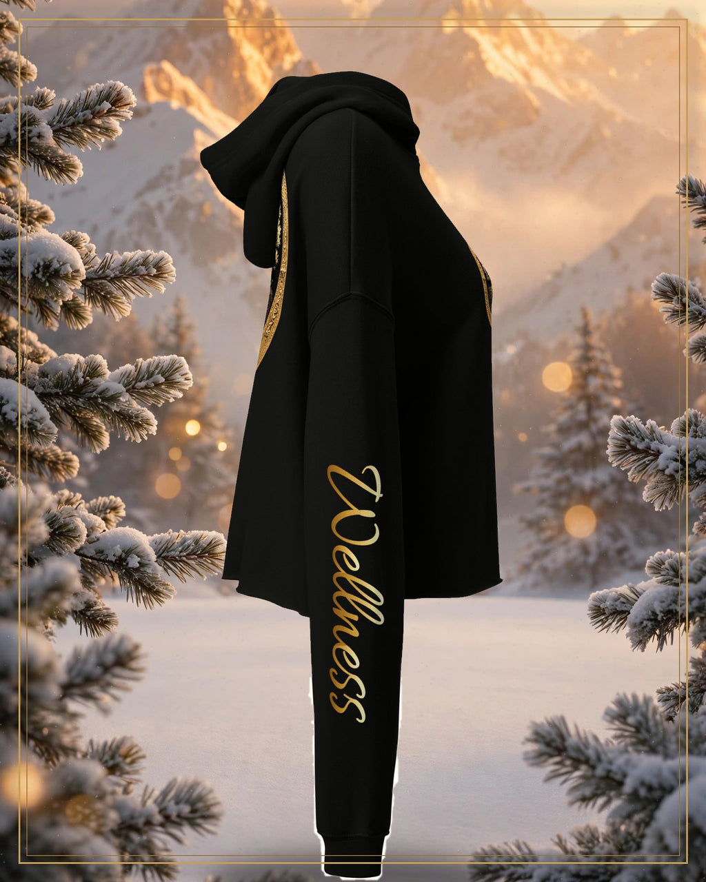 Winter-treated gallery frame — Rooted Goods — Women's Cropped Hoodie