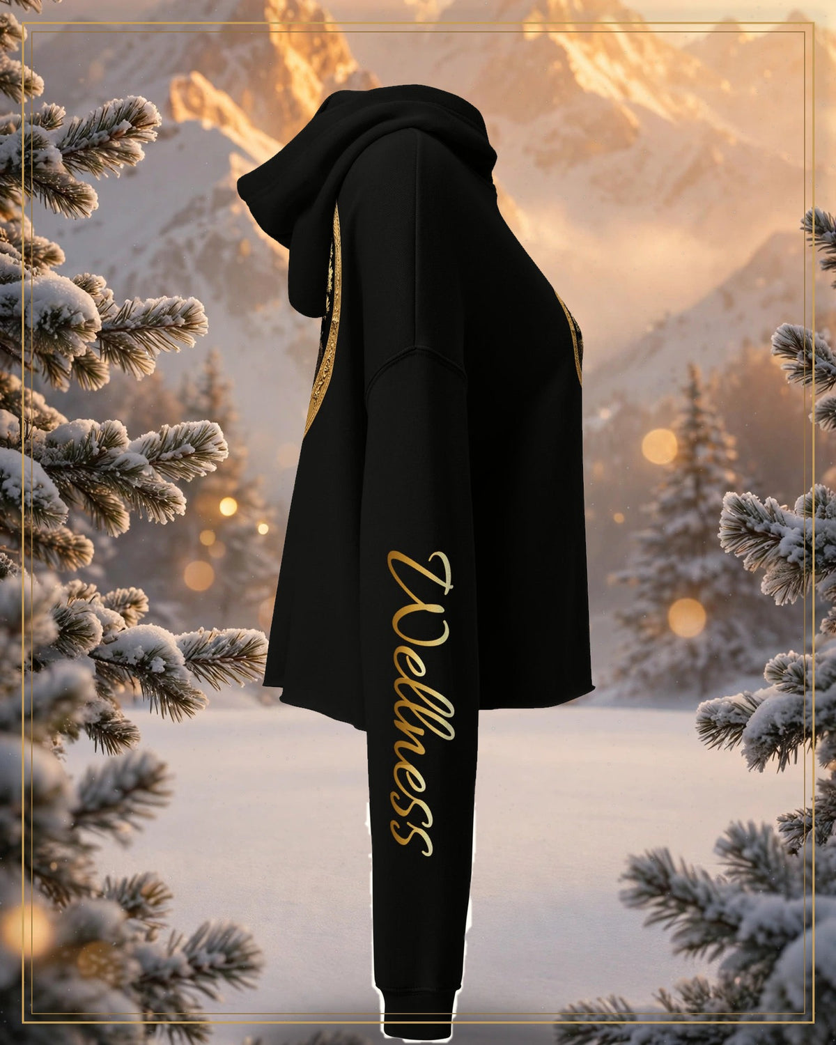 Winter-treated gallery frame — Rooted Goods — Women's Cropped Hoodie