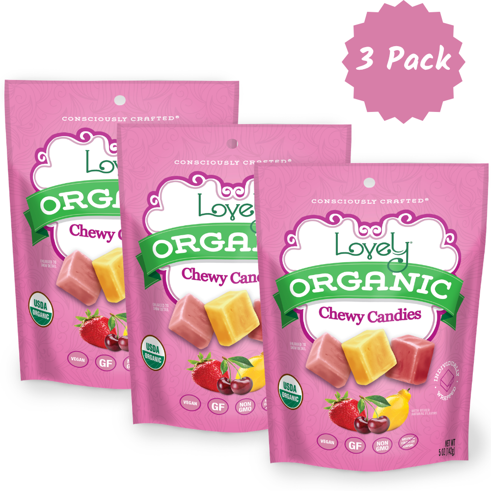Lovely Candy Company Organic Chewy Candies bags