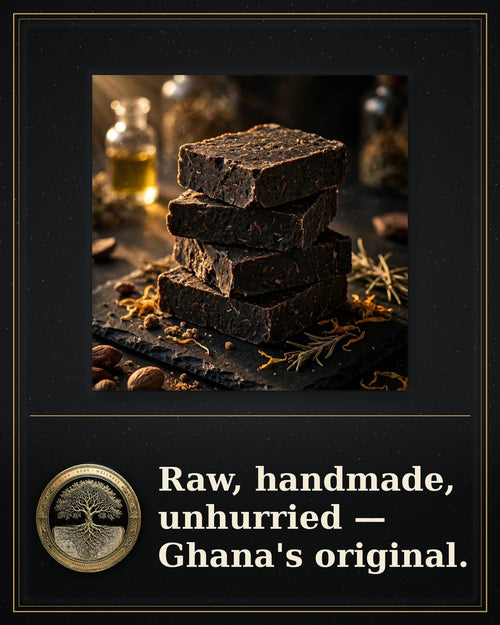 Rooted Goods Co. — Authentic African Black Soap — Ghana, 6 oz Bar