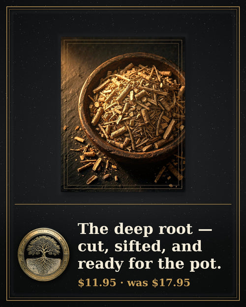 Rooted Goods Co. — Burdock Root — Organic, Cut & Sifted, 4 oz