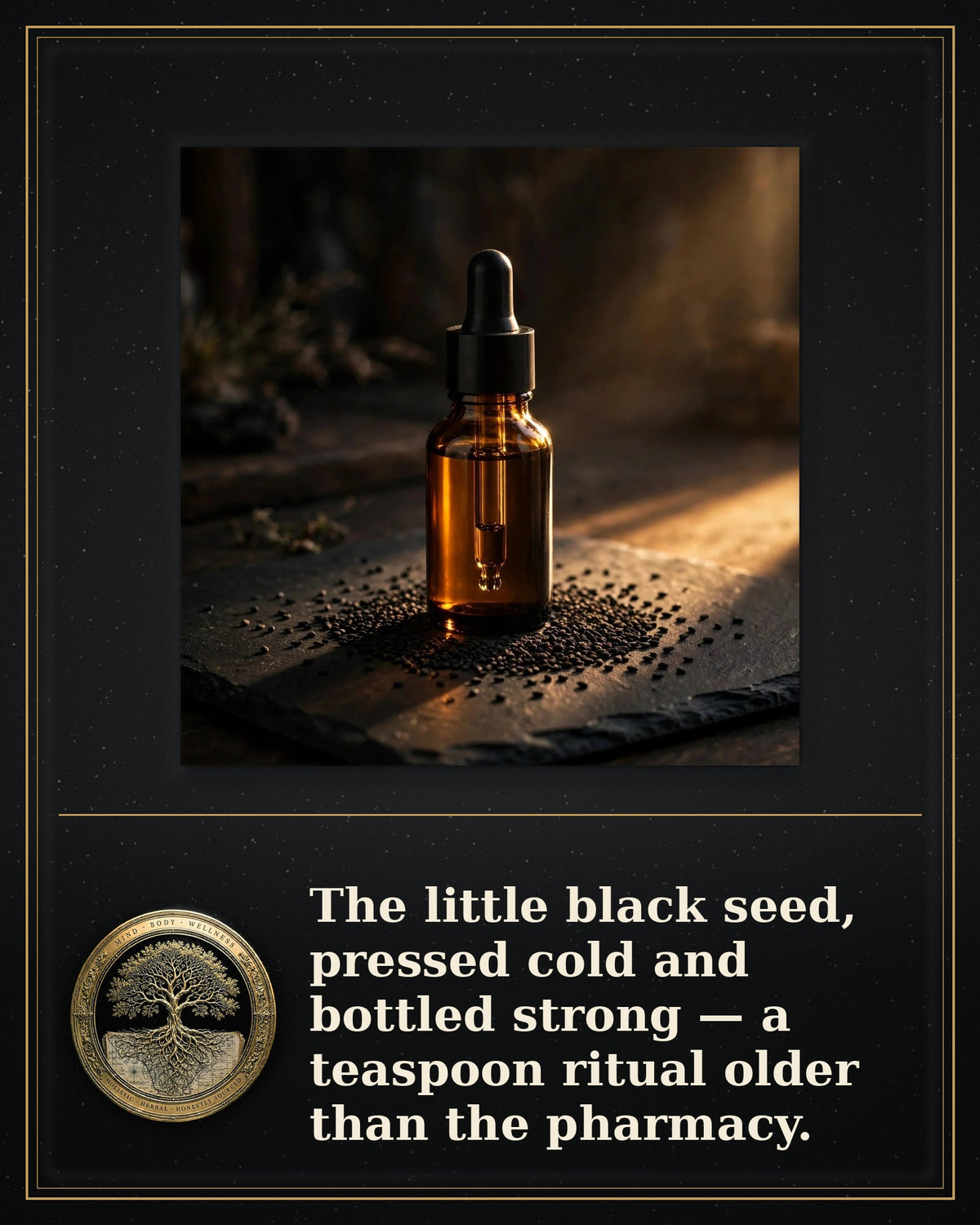 Rooted Goods Co. — Black Seed Oil — Cold-Pressed, 4 oz