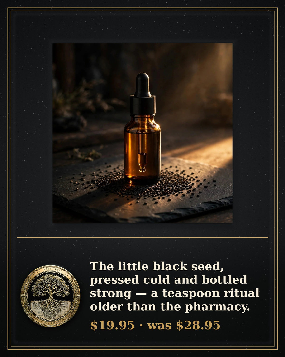 Rooted Goods Co. — Black Seed Oil — Cold-Pressed, 4 oz