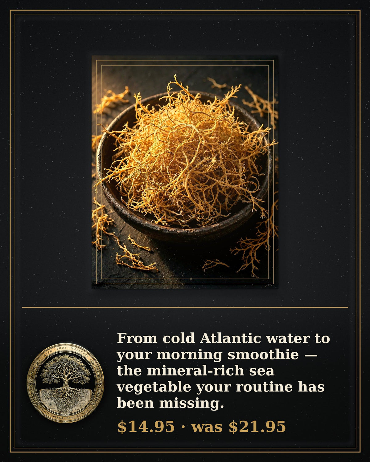 Rooted Goods Co. — Dried Sea Moss — Atlantic Irish Moss, 4 oz