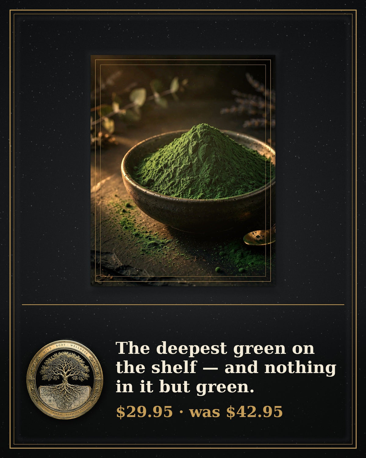 Rooted Goods Co. — Spirulina Powder — Organic, 1 lb