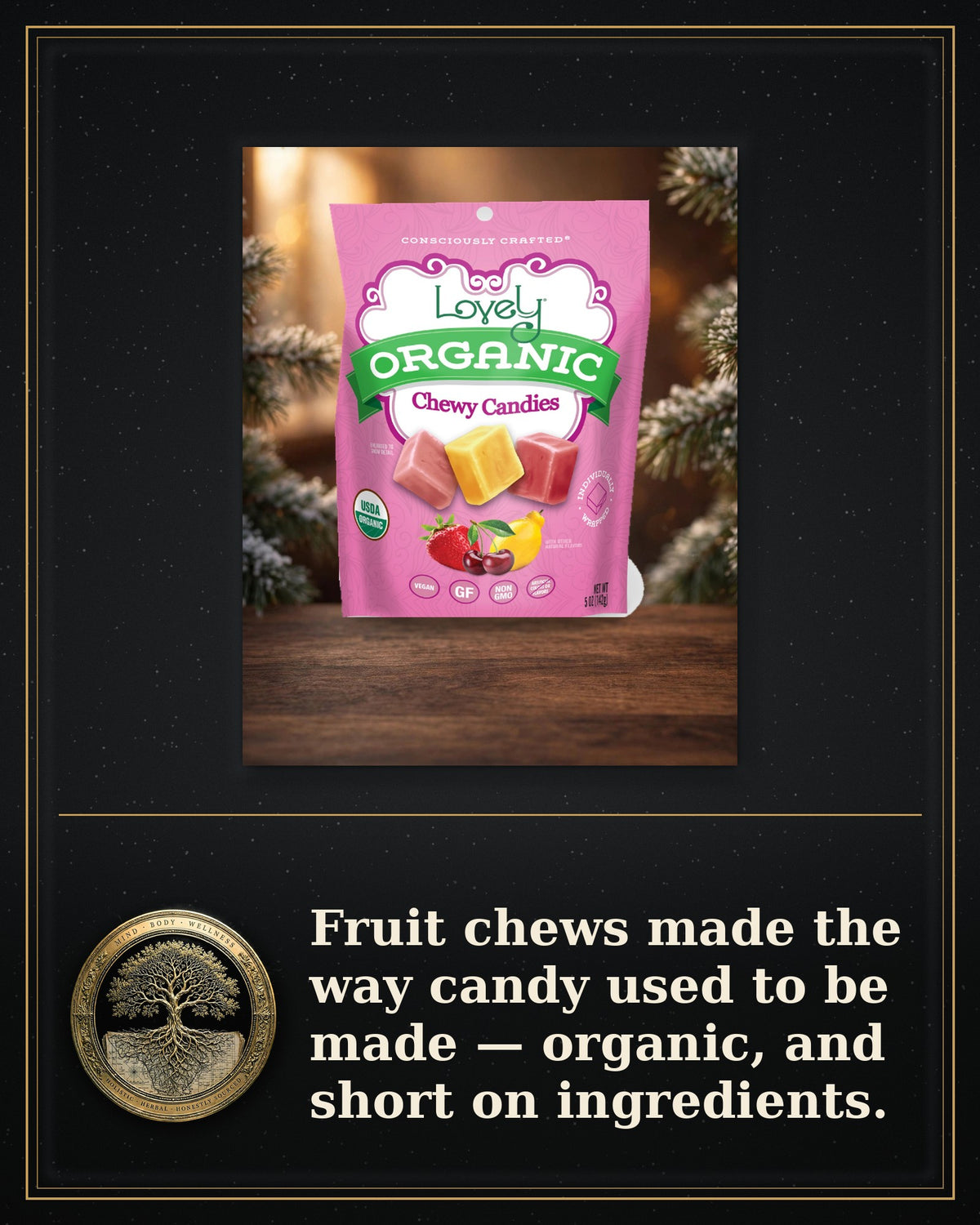 Rooted Goods Co. — Organic Chewy Candies — Single Bag, 1.8 oz